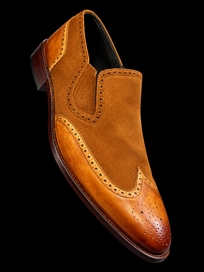 Legnano Two Tone Brown Leather & Suede Shoes