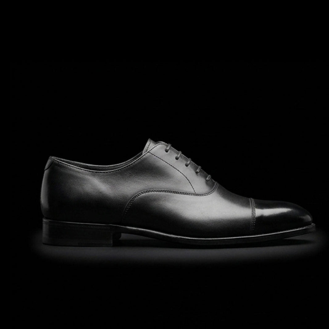 Pescara Black Leather Ankle High Luxury Dress Boots