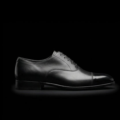 Pescara Black Leather Ankle High Luxury Dress Boots
