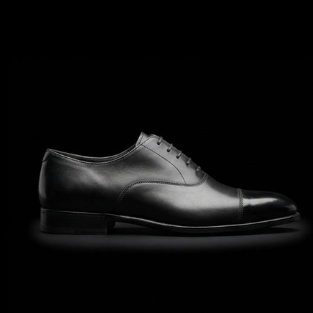 Pescara Black Leather Ankle High Luxury Dress Boots