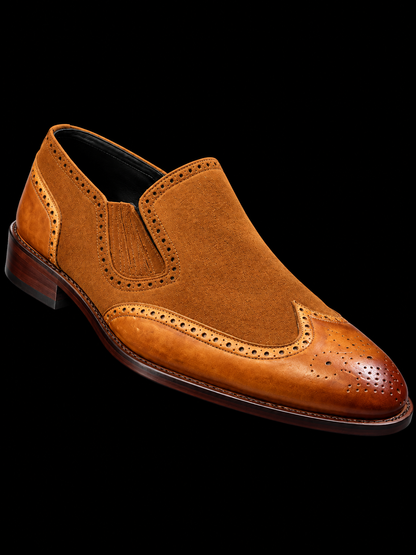 Legnano Two Tone Brown Leather & Suede Shoes