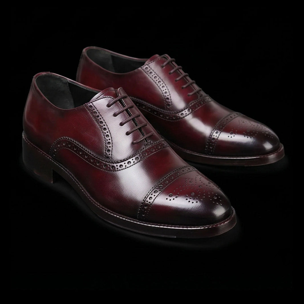 Genova Classic Captoe Oxford - Burgundy