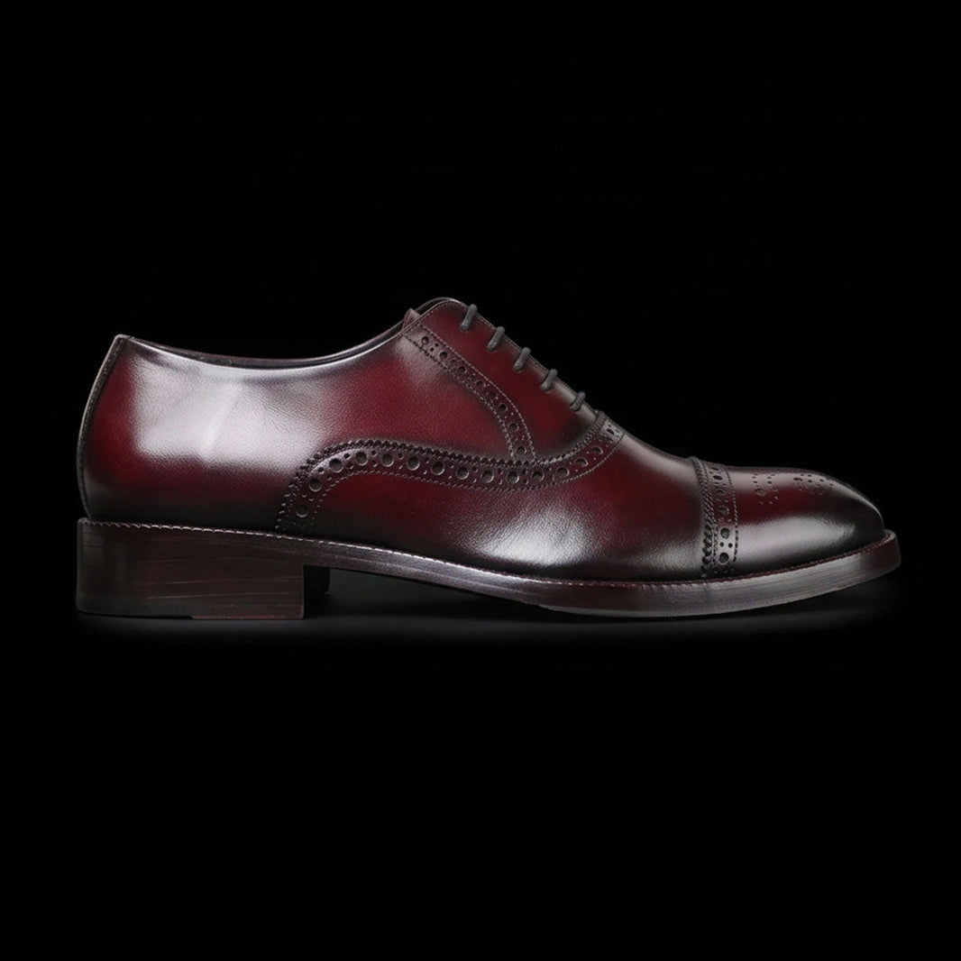 Genova Classic Captoe Oxford - Burgundy