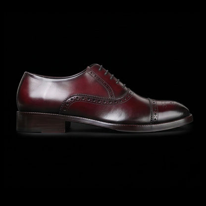 Genova Classic Captoe Oxford - Burgundy