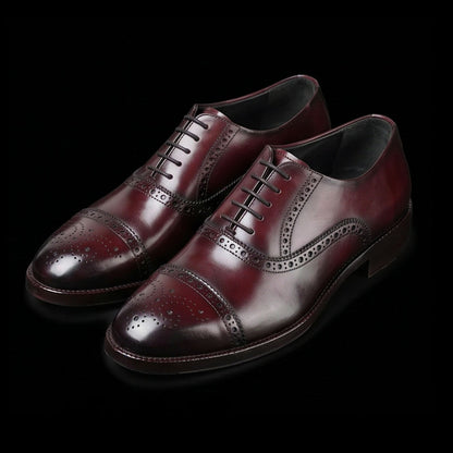 Genova Classic Captoe Oxford - Burgundy