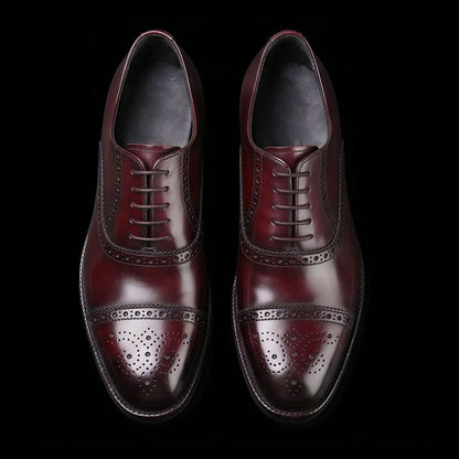 Genova Classic Captoe Oxford - Burgundy