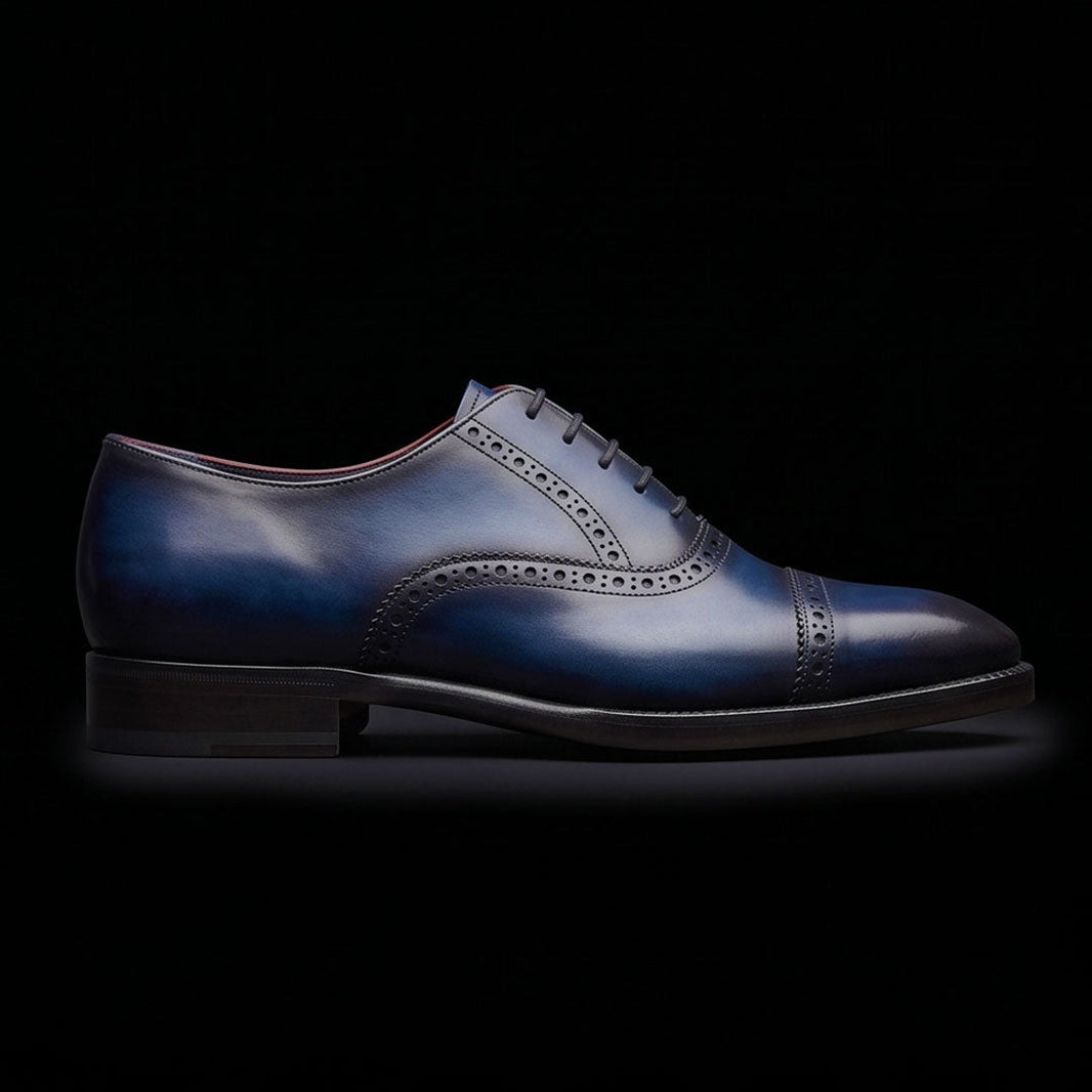 Venezia Classic Captoe Oxford - Navy Blue