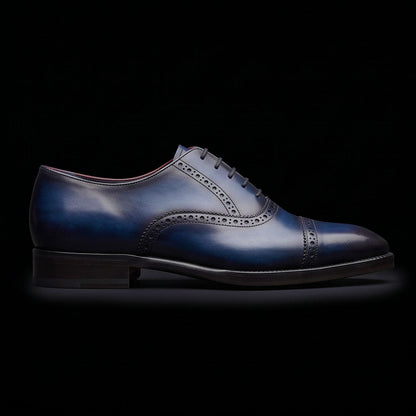 Venezia Classic Captoe Oxford - Navy Blue