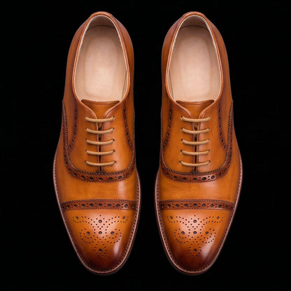 Bologna Classic Captoe Oxford - Tan