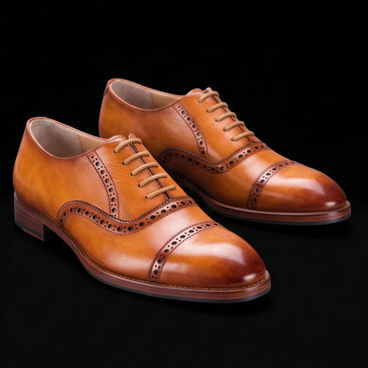 Bologna Classic Captoe Oxford - Tan