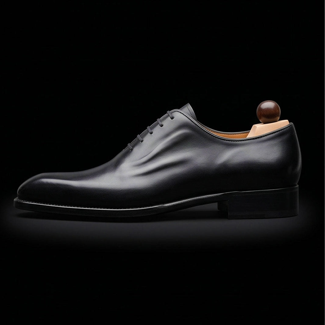 Chivasso Black Leather Formal Shoes