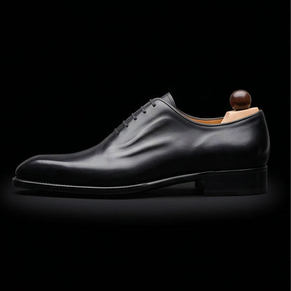 Chivasso Black Leather Formal Shoes