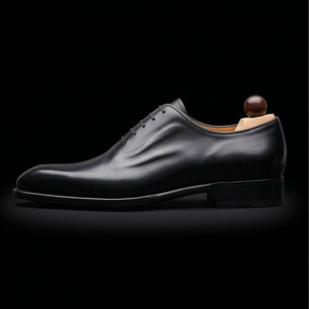Chivasso Black Leather Formal Shoes