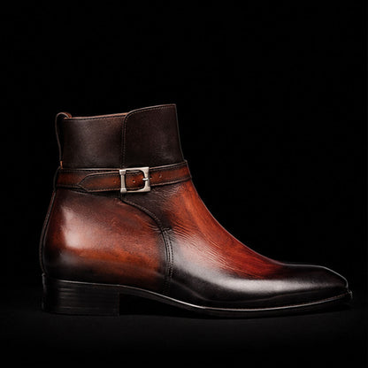 Courmayeur Brown Patina Leather Jodhpur Boots