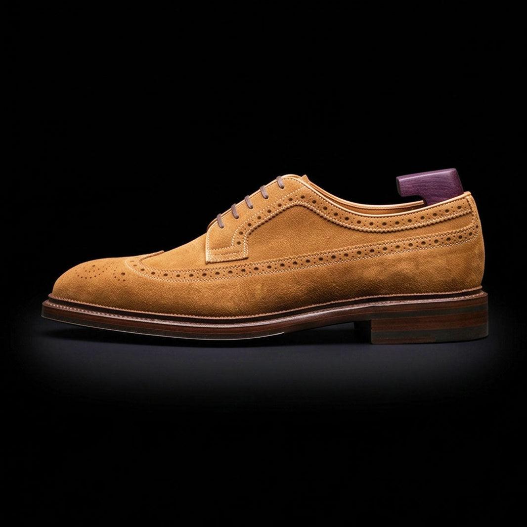 Voghera Brown Suede Leather Oxford Shoes