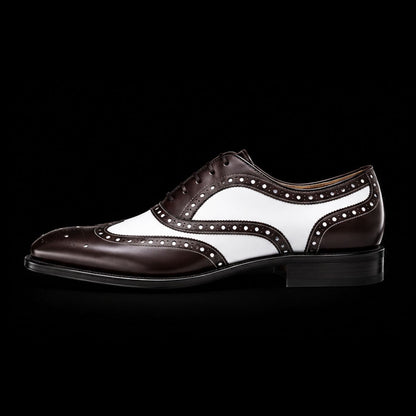 Monza Brown Leather Brogue Oxfords