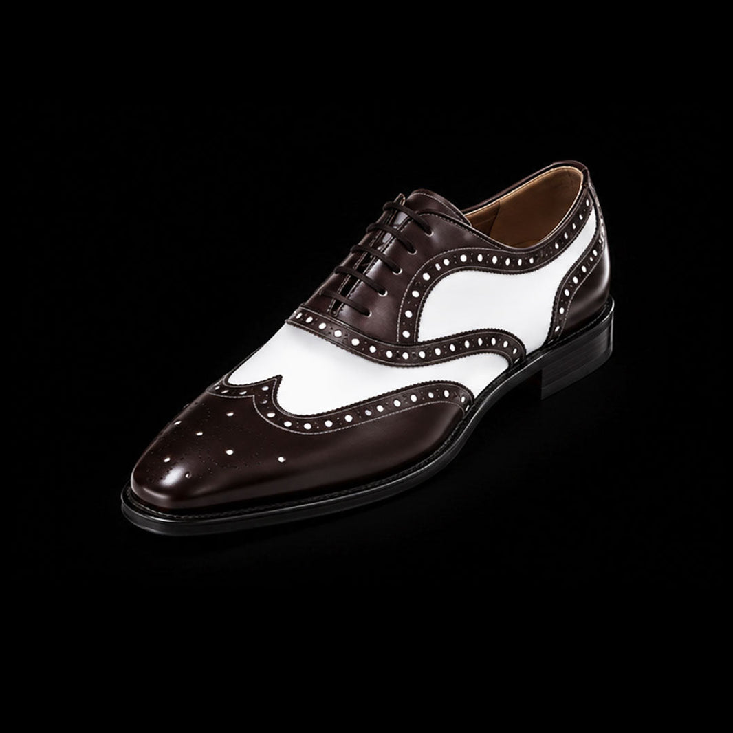 Monza Brown Leather Brogue Oxfords