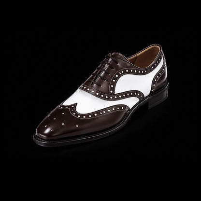 Monza Brown Leather Brogue Oxfords