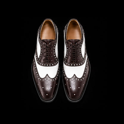 Monza Brown Leather Brogue Oxfords