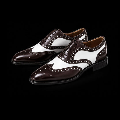 Monza Brown Leather Brogue Oxfords