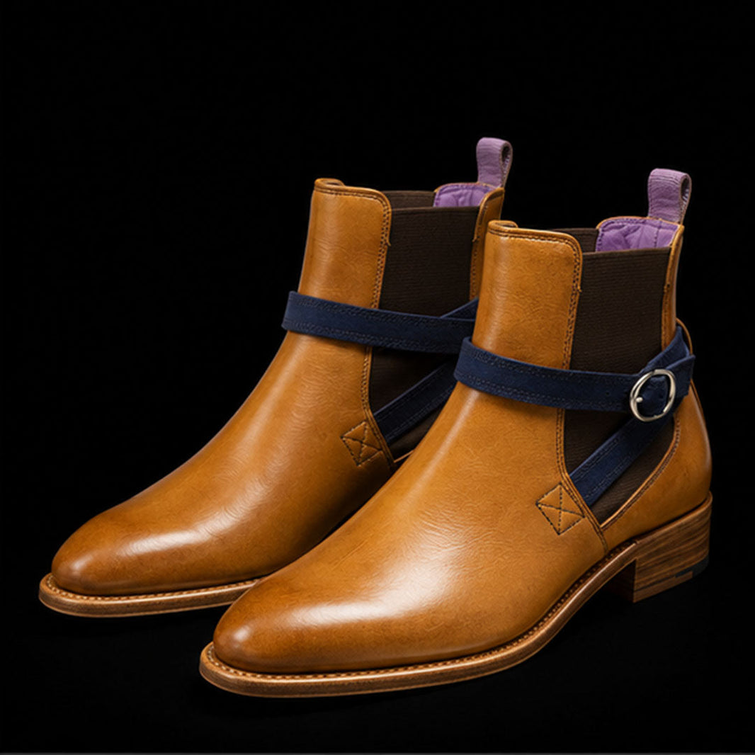 Pinerolo Tan Brown Leather Jodhpur Boots