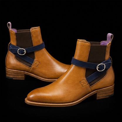 Pinerolo Tan Brown Leather Jodhpur Boots