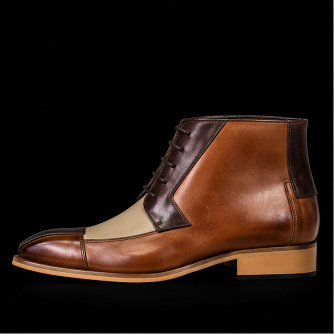 Capri Tri Tone Genuine Leather Boots