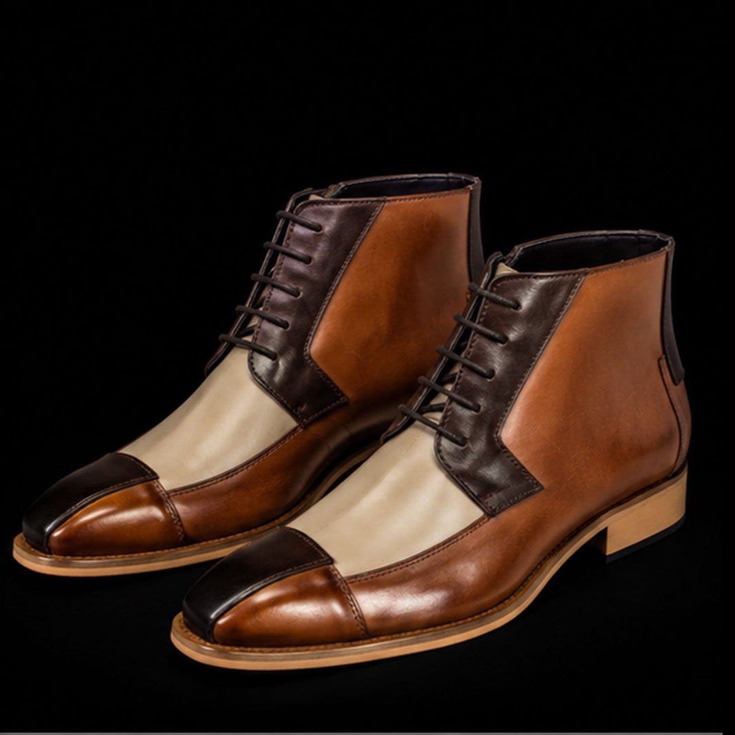 Capri Tri Tone Genuine Leather Boots