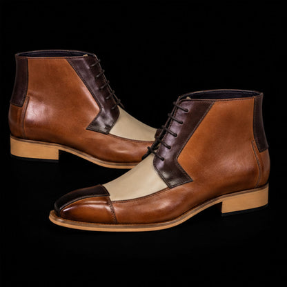 Capri Tri Tone Genuine Leather Boots