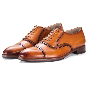 Bologna Classic Captoe Oxford - Tan