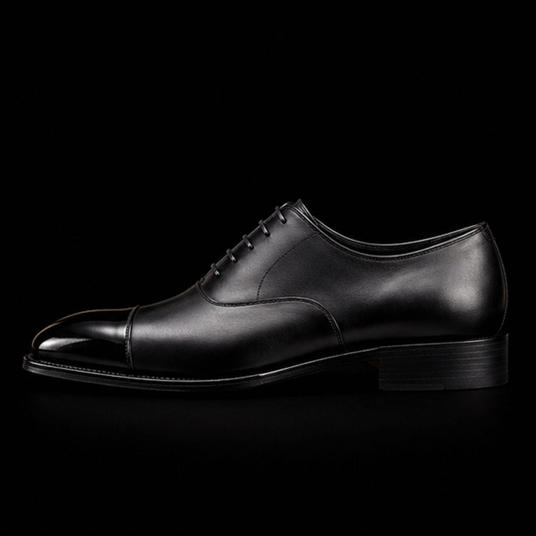 Bitonto Black Leather Ankle High Zipper Military Boots