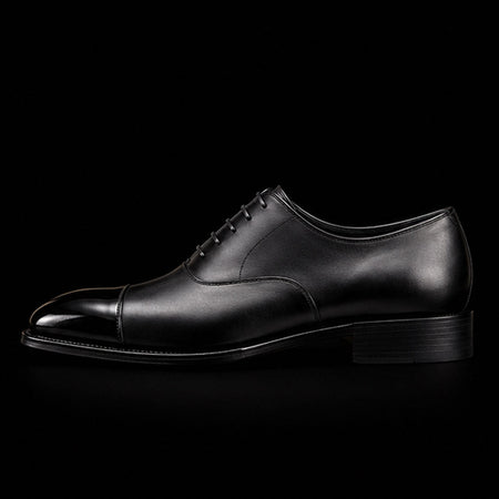 Bitonto Black Leather Ankle High Zipper Military Boots