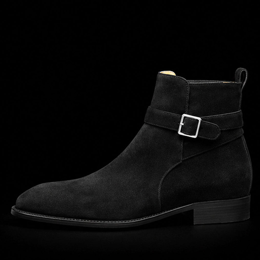 Fiumicino Black Suede Leather Jodhpur Boots
