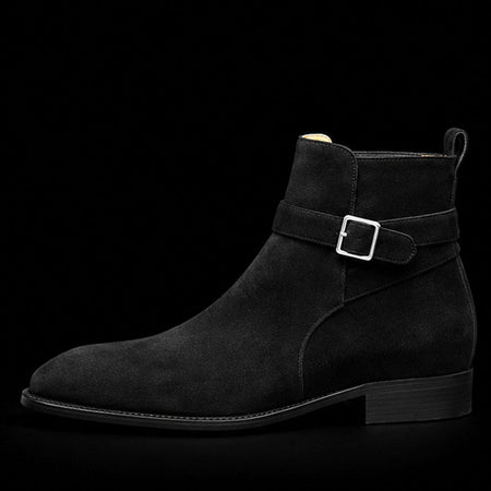 Fiumicino Black Suede Leather Jodhpur Boots