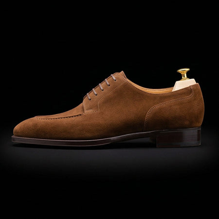 Frosinone Brown Suede Slip Toe Formal Dress Shoes