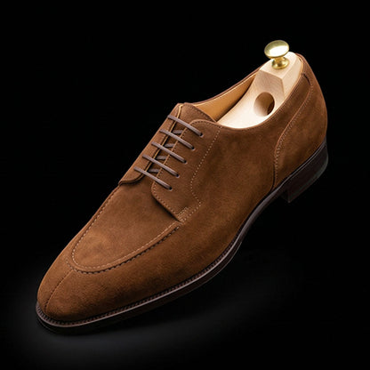 Frosinone Brown Suede Slip Toe Formal Dress Shoes