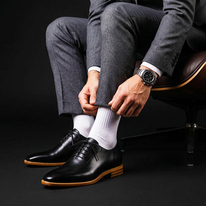 Trento Genuine Black Leather Formal Shoes