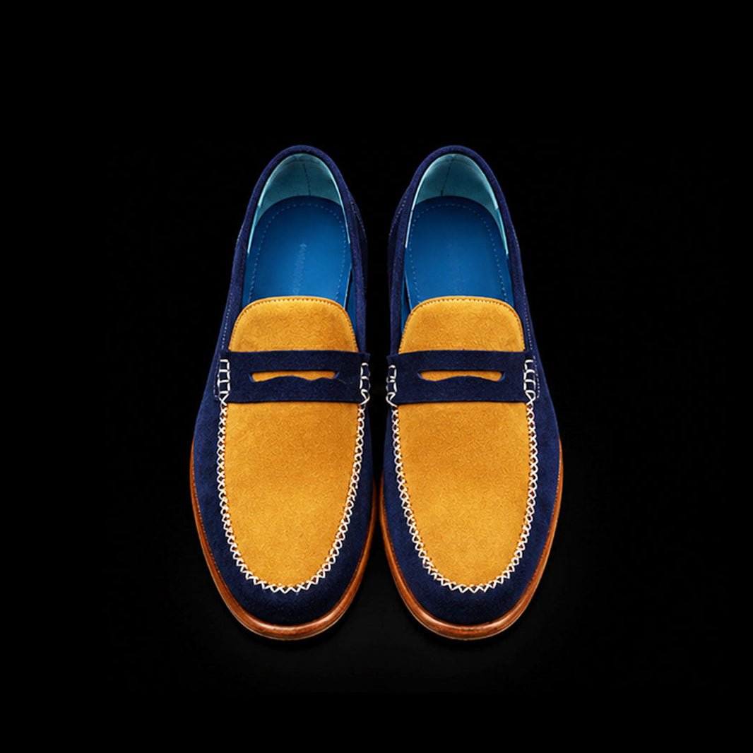 Vipiteno Multi Color Pure Suede Penny Loafers