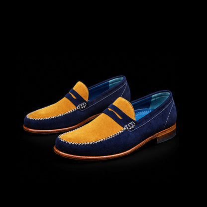 Vipiteno Multi Color Pure Suede Penny Loafers