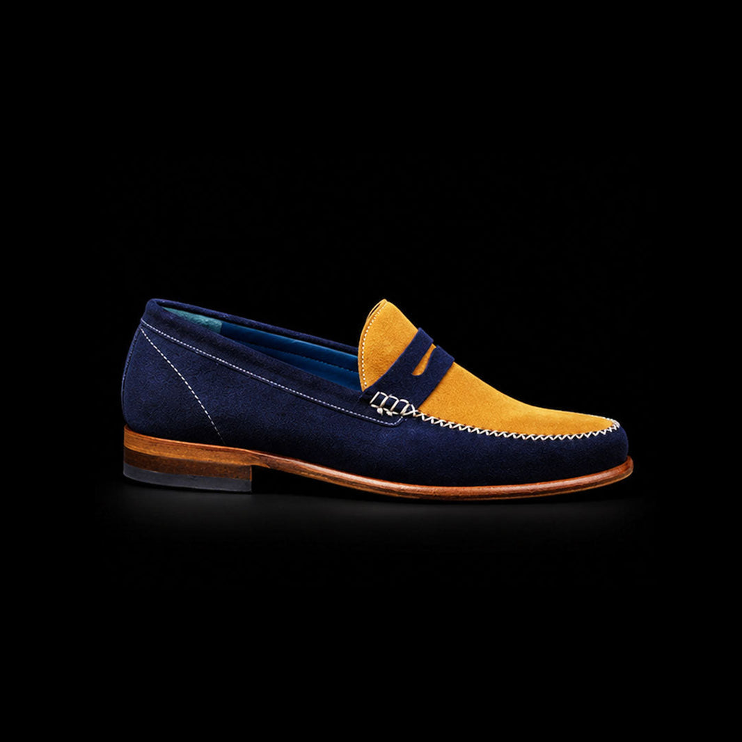 Vipiteno Multi Color Pure Suede Penny Loafers