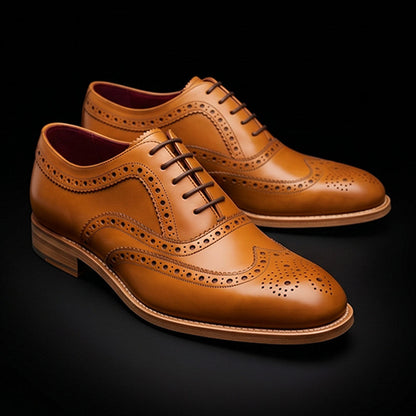 Torino Wingtip Brogue Oxford- Tan