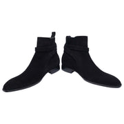 Men's Black Suede Leather Jodhpur Boots