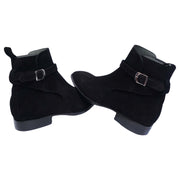 Men's Black Suede Leather Jodhpur Boots