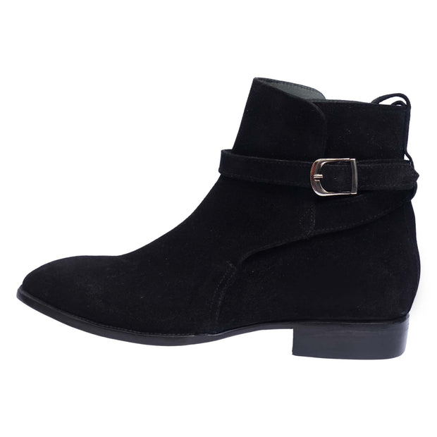 Men's Black Suede Leather Jodhpur Boots