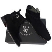 Men's Black Suede Leather Jodhpur Boots