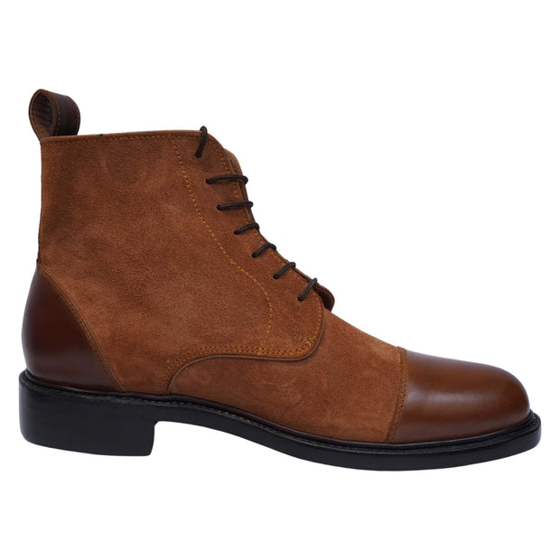 Men's Brown Suede Leather Ankle High Boots