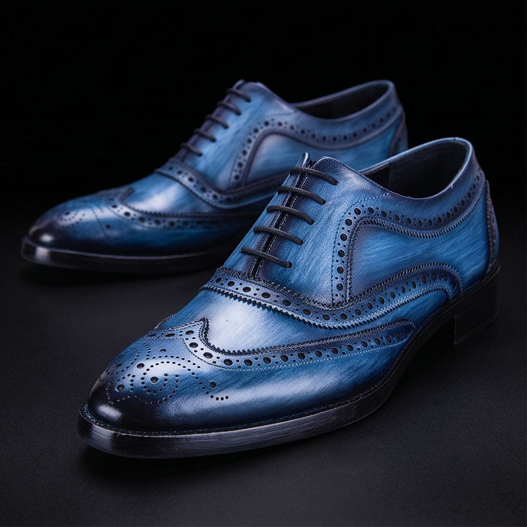 Cernobbio Wingtip Brogue Oxford- Navy