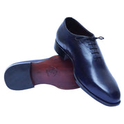 Handmade Men's Blue Patina Leather Formal Shoes