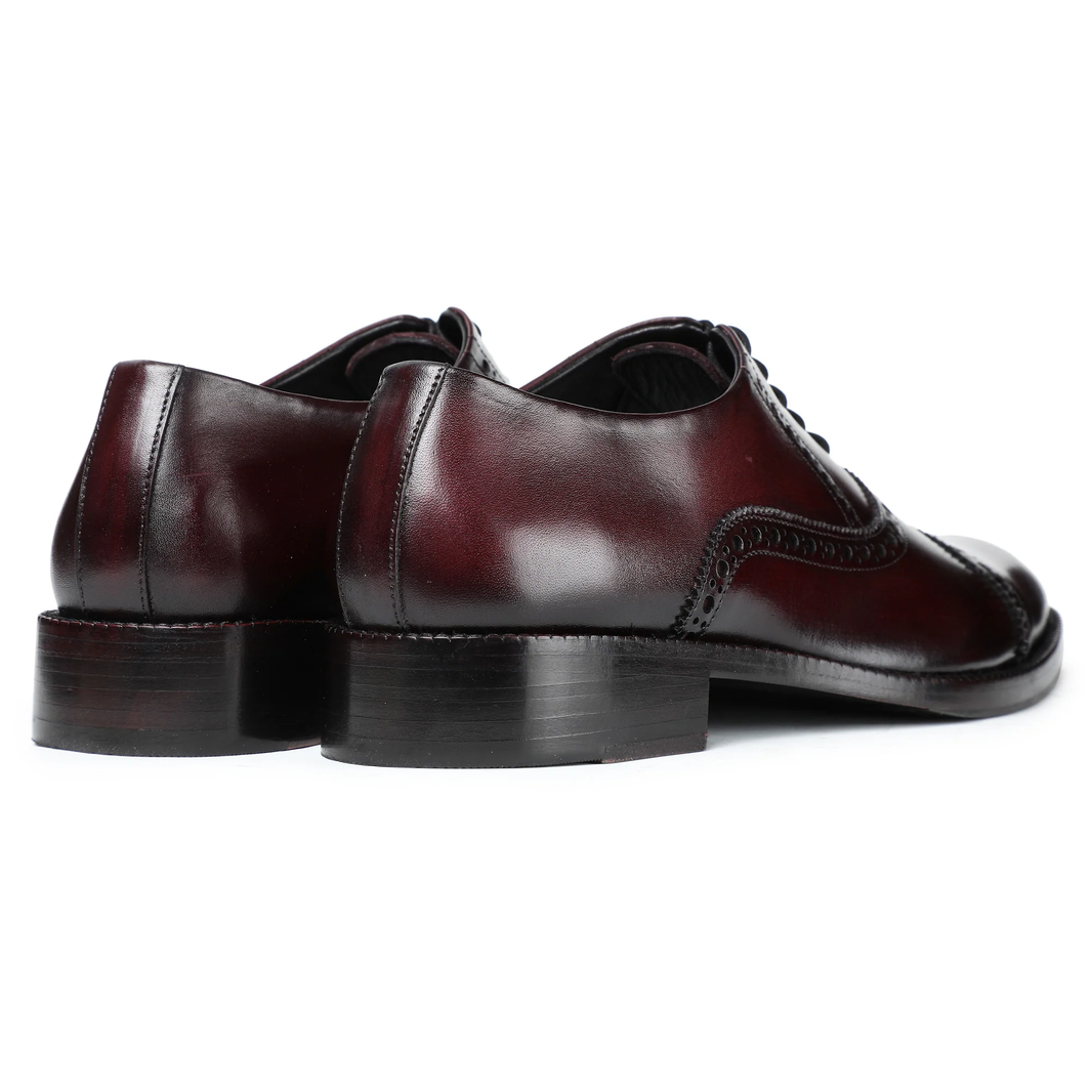 Genova Classic Captoe Oxford - Burgundy