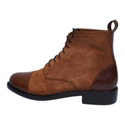 Men's Brown Suede Leather Ankle High Boots